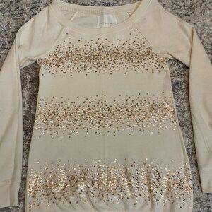 [NEW] Victoria's Secret Fleece Golden Glitter Sequin Sweater XS